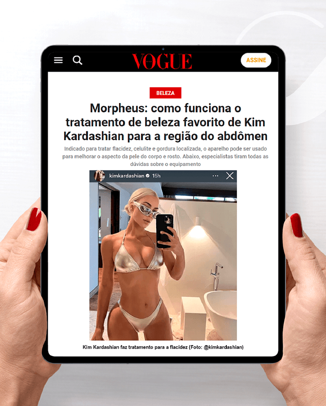Morpheus 8 é um dos tratamentos favoritos da influenciadora Kim Kardashian